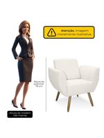 Kit De 2 Poltronas Jolly Cadeira Decorativa Em Tecido Boucle Branco