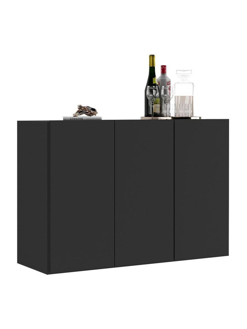 Aparador Buffet 3 Portas Veneza Multimóveis V1007 Preto
