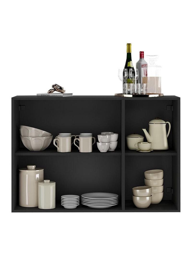 Aparador Buffet 3 Portas Veneza Multimóveis V1007 Preto