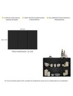 Aparador Buffet 3 Portas Veneza Multimóveis V1007 Preto