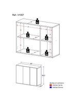 Aparador Buffet 3 Portas Veneza Multimóveis V1007 Preto