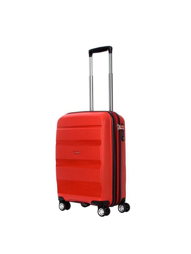 Mala de Bordo Pequena Expansível Polipropileno Samsonite Spin Air Cadeado TSA Vermelha - P