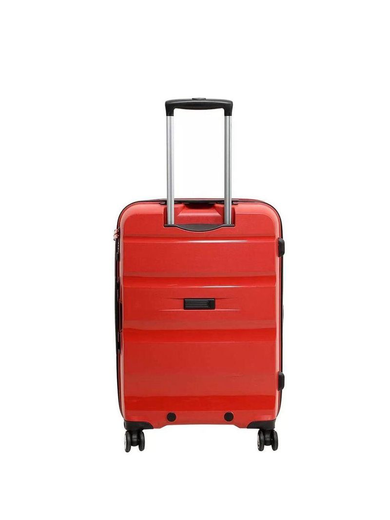 Mala de Bordo Pequena Expansível Polipropileno Samsonite Spin Air Cadeado TSA Vermelha - P