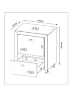 Gaveteiro para Pasta Suspensa Multimóveis CR25022 Rustico