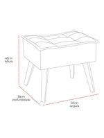 Kit Poltrona E Puff Opala Conforto Pé Trapézio Tecido Boucle Verde