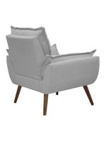 Kit De 2 Poltronas Opala Conforto Tecido Boucle Pés Trapézio Cinza Escuro