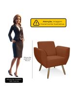 Kit De 2 Poltronas Jolly Cadeira Decorativa Em Tecido Boucle Terracota