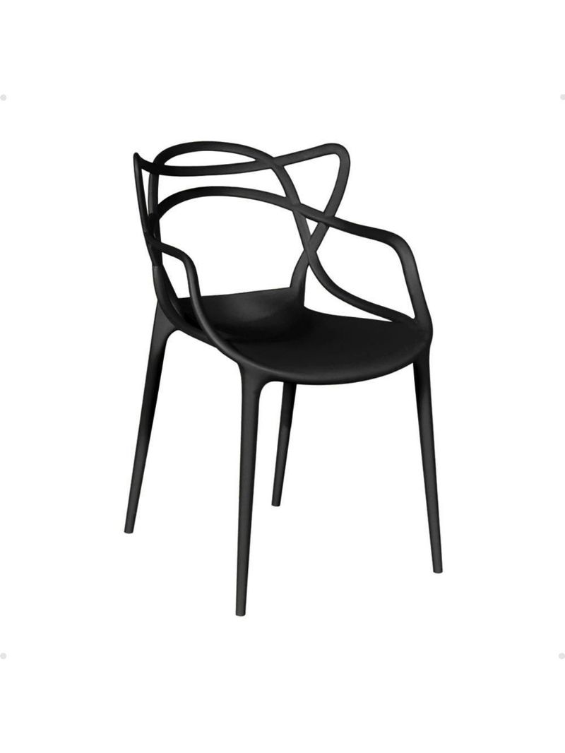 Cadeira De Jantar Allegra Prática Empilhável - Preto