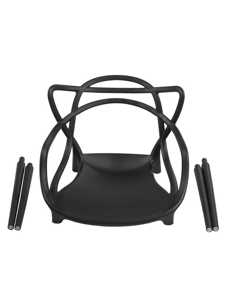 Cadeira De Jantar Allegra Prática Empilhável - Preto