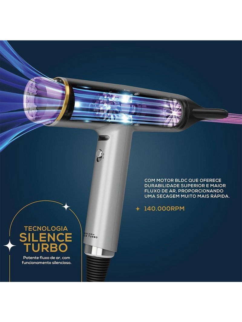 Secador de Cabelos Britânia 1600W Mais Silencioso BSC3400 110V