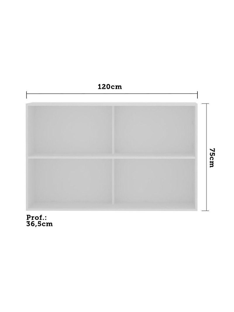 Armário Aéreo 120 Cm 3 Portas Branco Polar