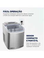Máquina de Gelo Turbo Ice Premium Mondial MG-12-GI - 220V - Cinza