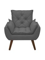 Kit De 2 Poltronas Opala Conforto Tecido Boucle Pés Trapézio Chumbo