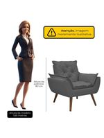 Kit De 2 Poltronas Opala Conforto Tecido Boucle Pés Trapézio Chumbo