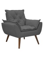Kit De 2 Poltronas Opala Conforto Tecido Boucle Pés Trapézio Chumbo