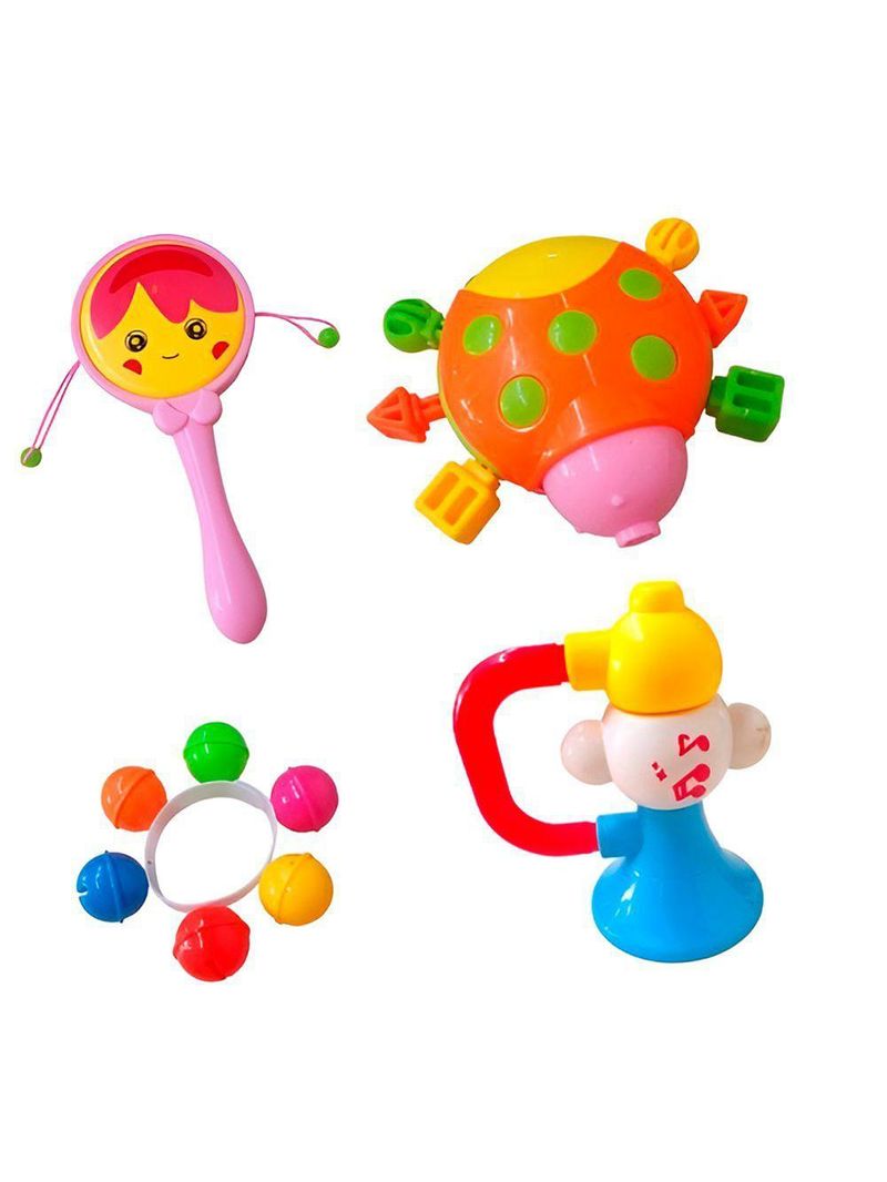 Kit Chocalho Brinquedo Infantil Interativo Divertido Bebê Criança