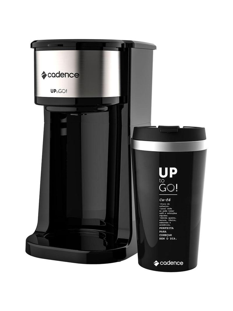 Kit Cafeteira Up To Go e Chaleira Elétrica Pure Inox Cadence - 127V