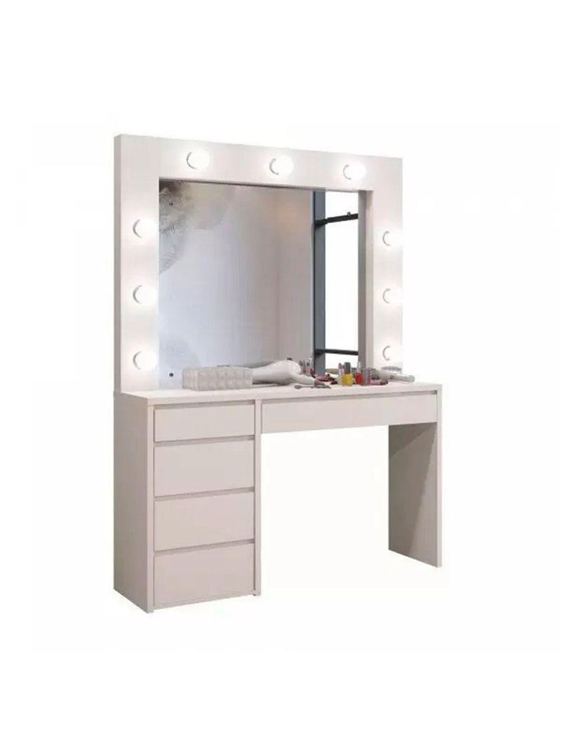 Penteadeira Camarim Berlim Plus Branco 5 Gavetas Mavaular