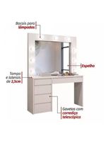 Penteadeira Camarim Berlim Plus Branco 5 Gavetas Mavaular