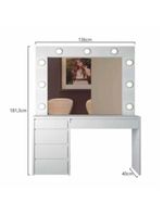 Penteadeira Camarim Berlim Plus Branco 5 Gavetas Mavaular