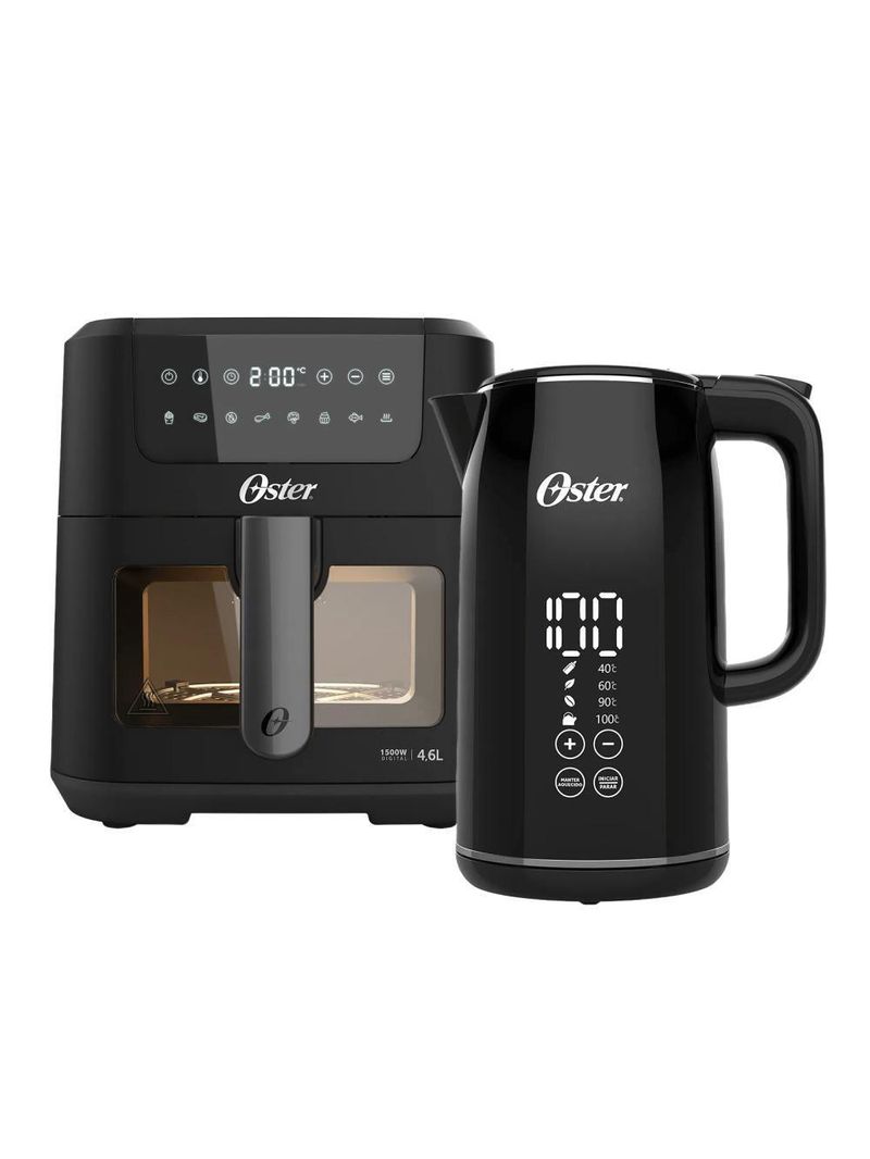 Kit Digital Oster – Fritadeira Clear e Chaleira Black – 220V