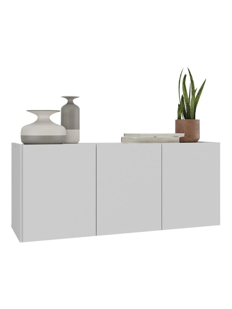 Aparador Buffet Suspenso 3 Portas Multimóveis Mp8001 Branco Branco