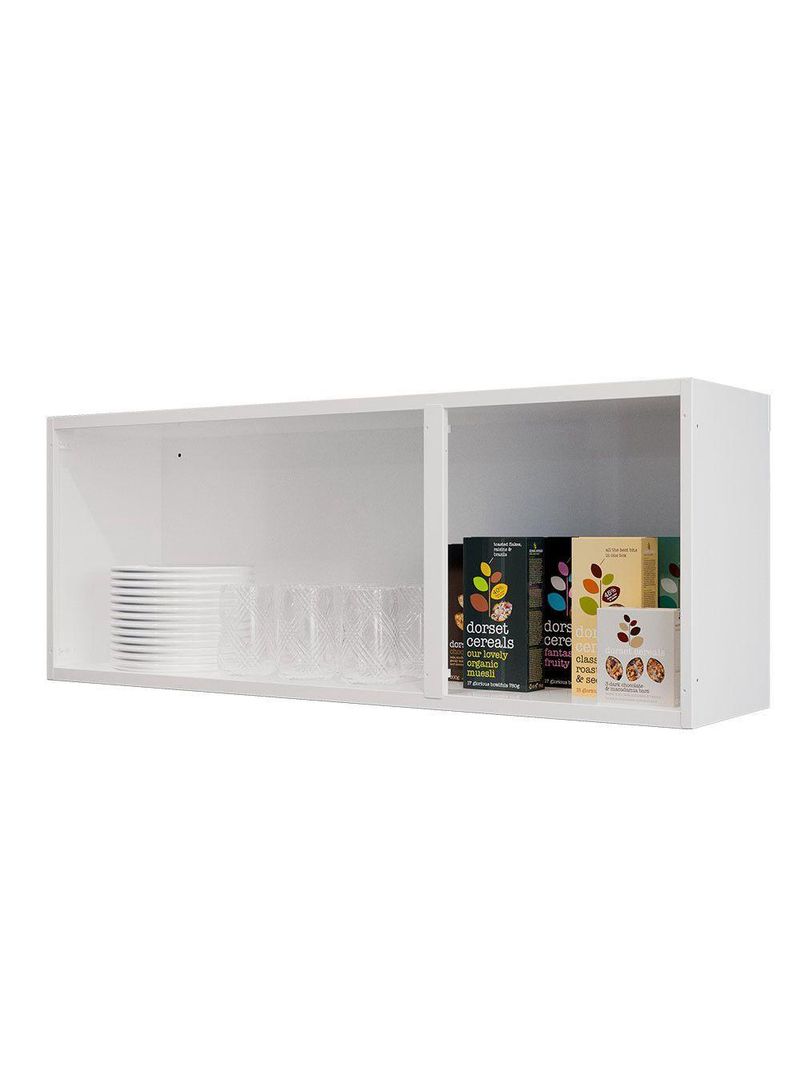 Armário de Cozinha Aéreo Rose em Aço 105cm 3 Portas Itatiaia Preto