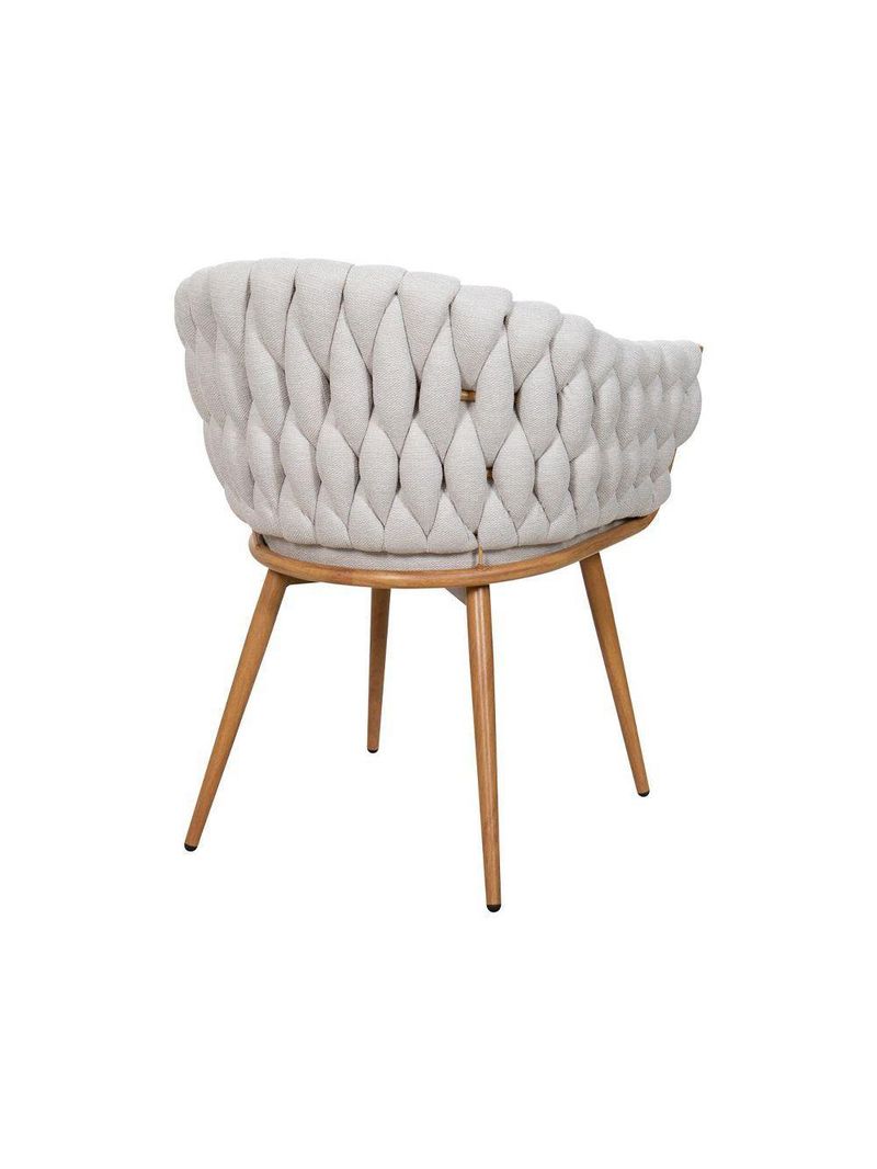 Kit 2 Cadeiras De Aproximação Eloá Estrutura Aço Carbono Laminado Natural Com Estofado Linho Cru