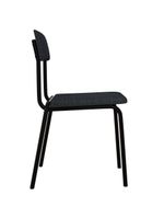 Kit 08 Cadeiras Estofada Para Sala De Jantar Lyam Decor Sense Preto C01 Linho Cinza