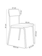 Kit 08 Cadeiras Estofada Para Sala De Jantar Lyam Decor Sense Preto C01 Linho Cinza