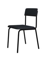 Kit 08 Cadeiras Estofada Para Sala De Jantar Lyam Decor Sense Preto C01 Linho Cinza