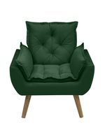 Kit Com 2 Poltronas Opala Conforto Decorativa Em Veludo Verde