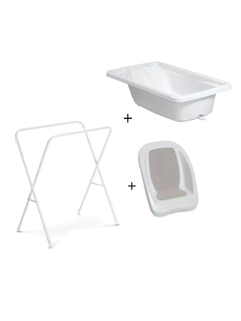 Banheira de Bebê Plástica Galzerano Acqua Trio Branca