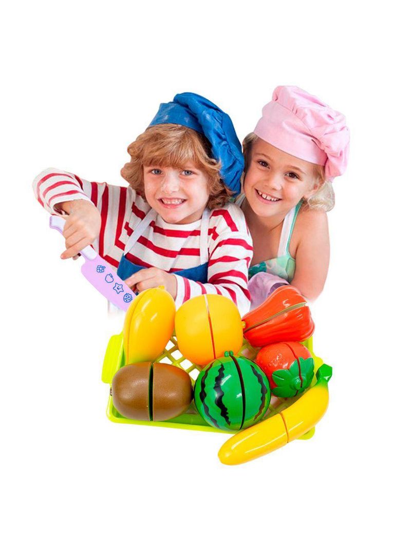 Frutas E Legumes De Brinquedo Para Cortar Cesta Comidinha 10 Peças