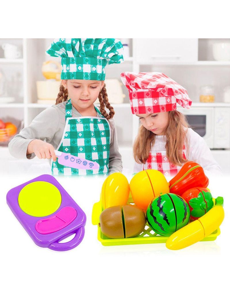 Frutas E Legumes De Brinquedo Para Cortar Cesta Comidinha 10 Peças