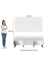 Rack com Painel para TV até 65" com Espelho e Pés Retrô – Multimóveis