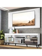 Rack com Painel para TV até 65" com Espelho e Pés Retrô – Multimóveis