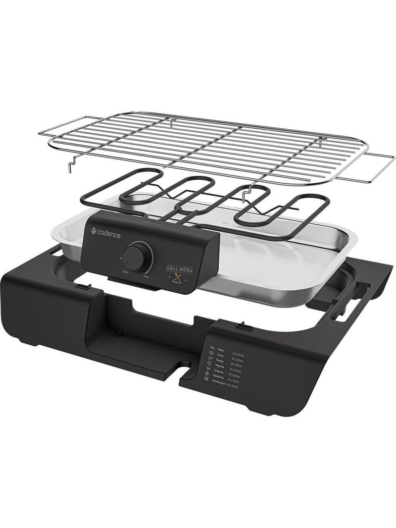 Churrasqueira Elétrica Cadence Grill Menu – 127V