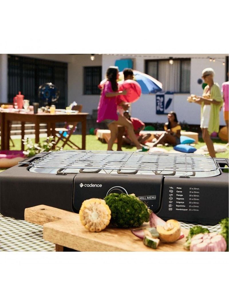 Churrasqueira Elétrica Cadence Grill Menu – 127V