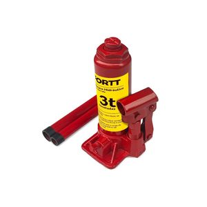 Macaco Hidráulico Tipo Garrafa 3 Ton Fortt Vermelho - Mhg001-3ton