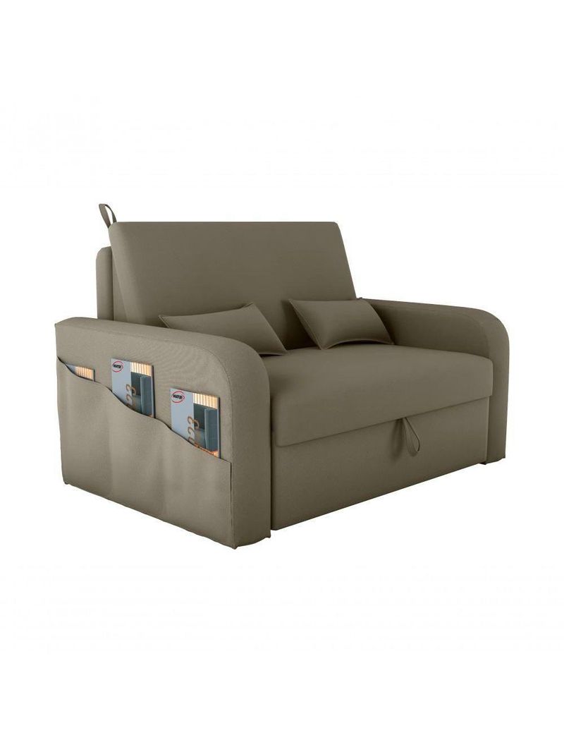 Sofá Cama 2 Lugares Com Bau 1,40 Mts Day Matrix Capuccino