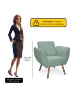 Kit De 2 Poltronas Jolly Cadeira Decorativa Em Tecido Boucle Verde