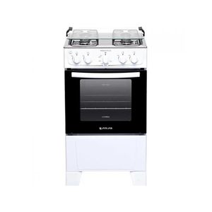 Fogão 4 Bocas Atlas Mônaco Plus Branco Com Mesa Inox Bivolt