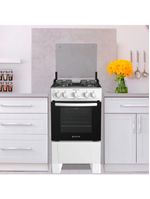 Fogão 4 Bocas Atlas Mônaco Plus Branco Com Mesa Inox Bivolt