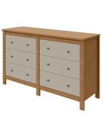 Cômoda Maggiore 6 Gavetas Amêndoa Clean/Off White Lopas