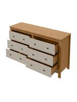 Cômoda Maggiore 6 Gavetas Amêndoa Clean/Off White Lopas