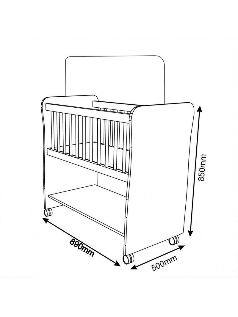Mini Berço Para Bebê Rubi Multifuncional Nicho Organizador Branco