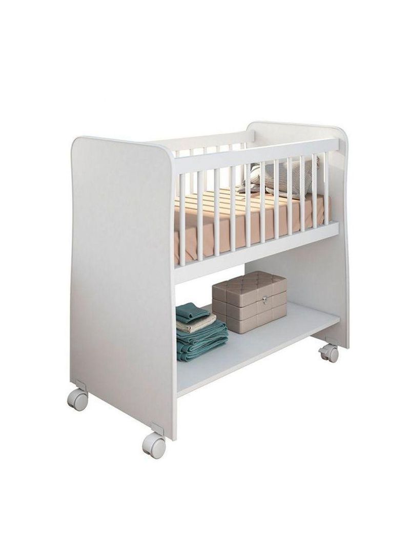 Mini Berço Para Bebê Rubi Multifuncional Nicho Organizador Branco