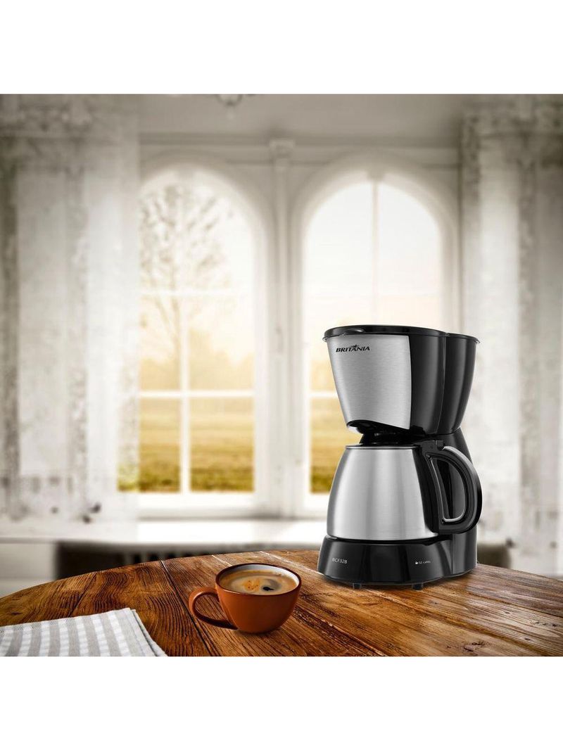 Cafeteira Britânia 32 Cafezinhos 1,2L Jarra Em Inox 110V