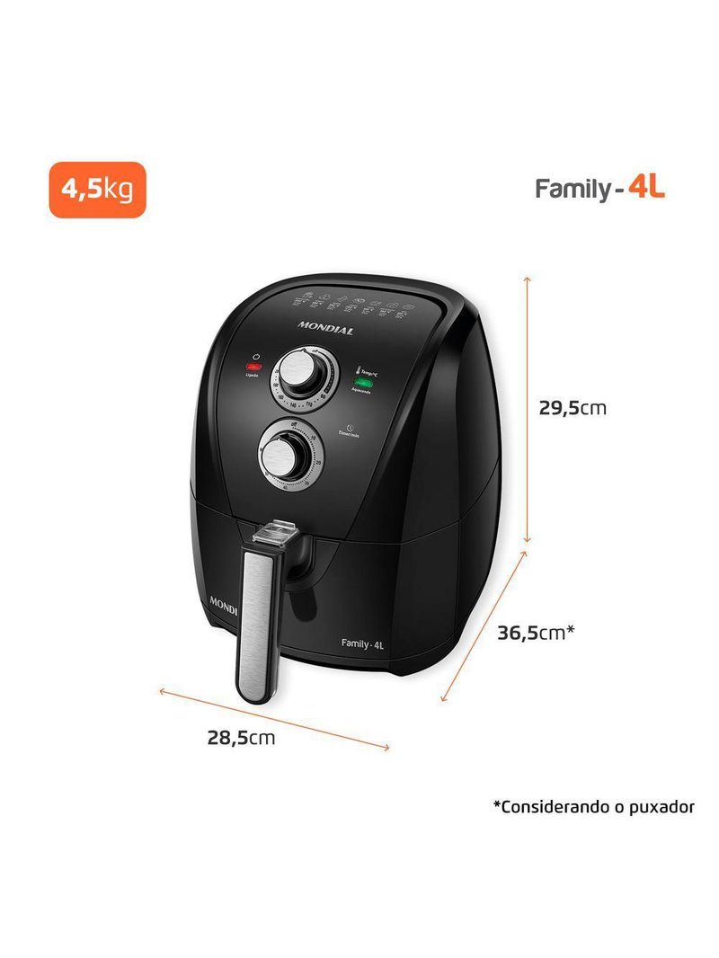 Fritadeira Sem Óleo Air Fryer Mondial AFN-40-BFS 60hz 127V
